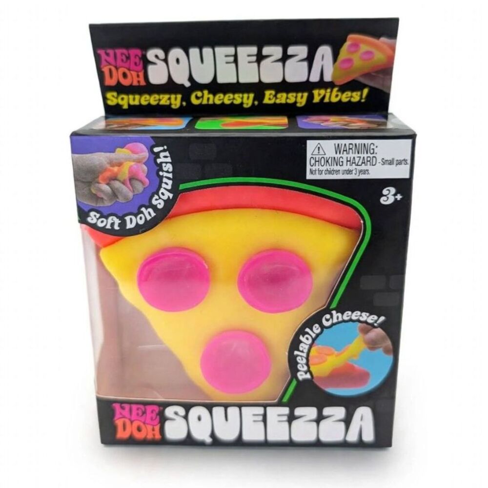 Schylling NeeDoh Squeezza Pizza Slice Soft Doh Squish Fidget Toy NIB